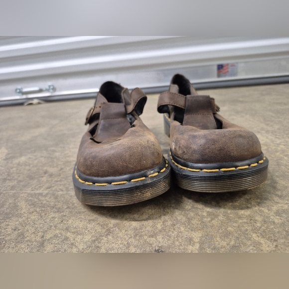 Dr. Martens Brown Leather Mary Jane Shoes - Picture 5 of 6
